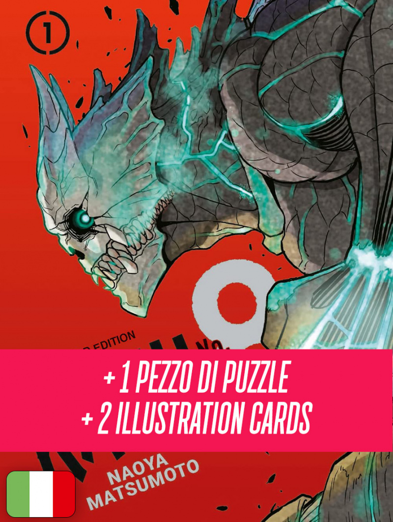Kaiju No.8 1 + 1 Pezzo di Puzzle e 2 Illustration Cards