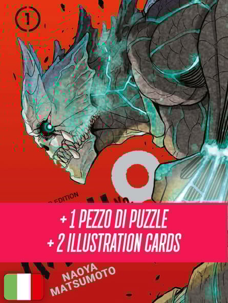 Kaiju No.8 1 + 1 Pezzo di Puzzle e 2 Illustration Cards