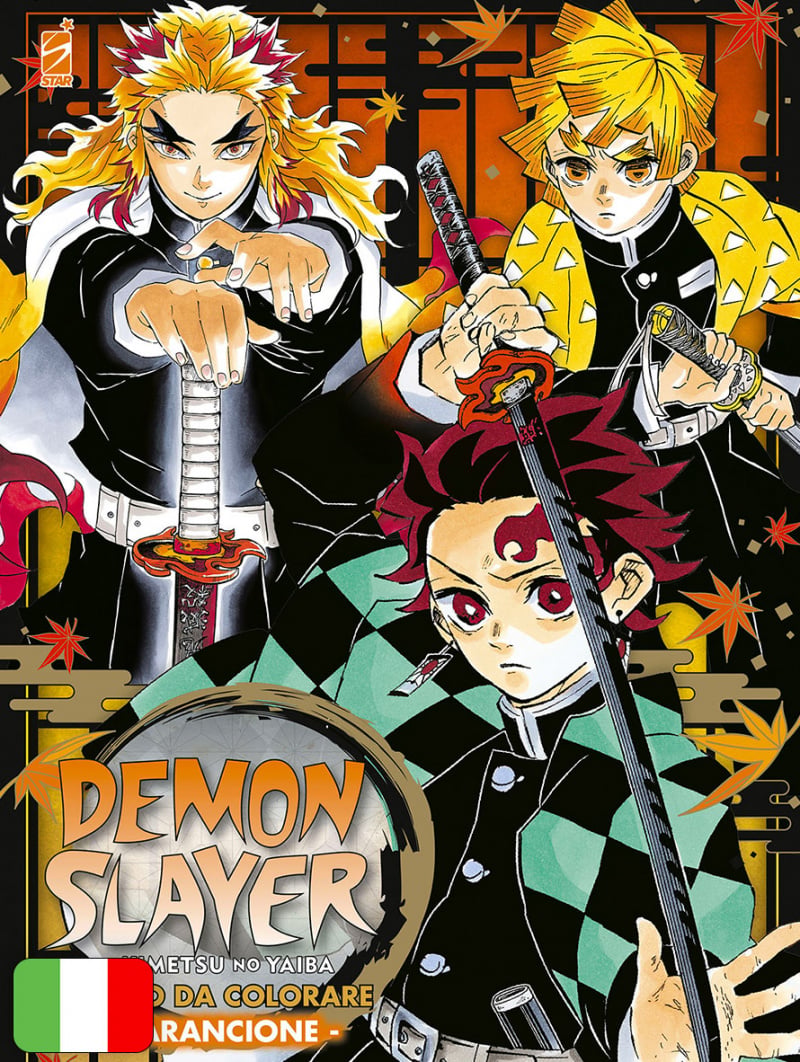 Demon Slayer - Kimetsu No Yaiba - Libro Da Colorare 3: Arancione