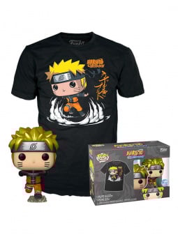 T-Shirt XL + Naruto Uzumaki (Metallic) Naruto Shippuden - Funko Pop & Tee!