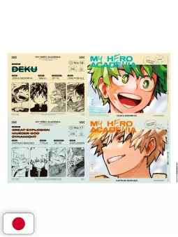Jump Giga Summer 2025 + Sticker Album My Hero Academia + Clear Stand, Illustration Card, Poster Black Clover