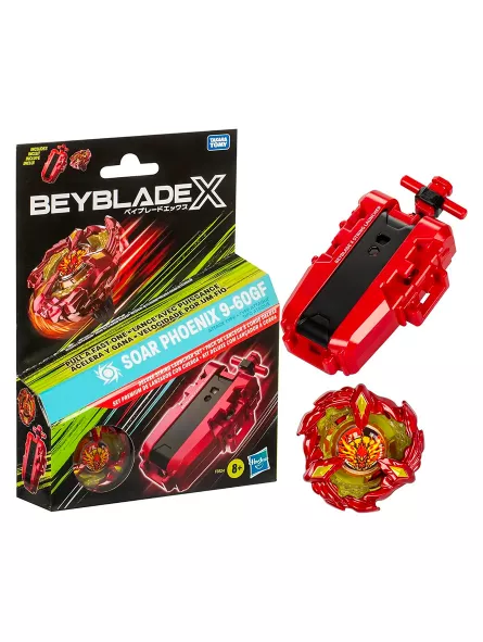 Soar Phoenix  9-60GF Deluxe Right-Spin String Launcher Set - Beyblade X - Hasbro