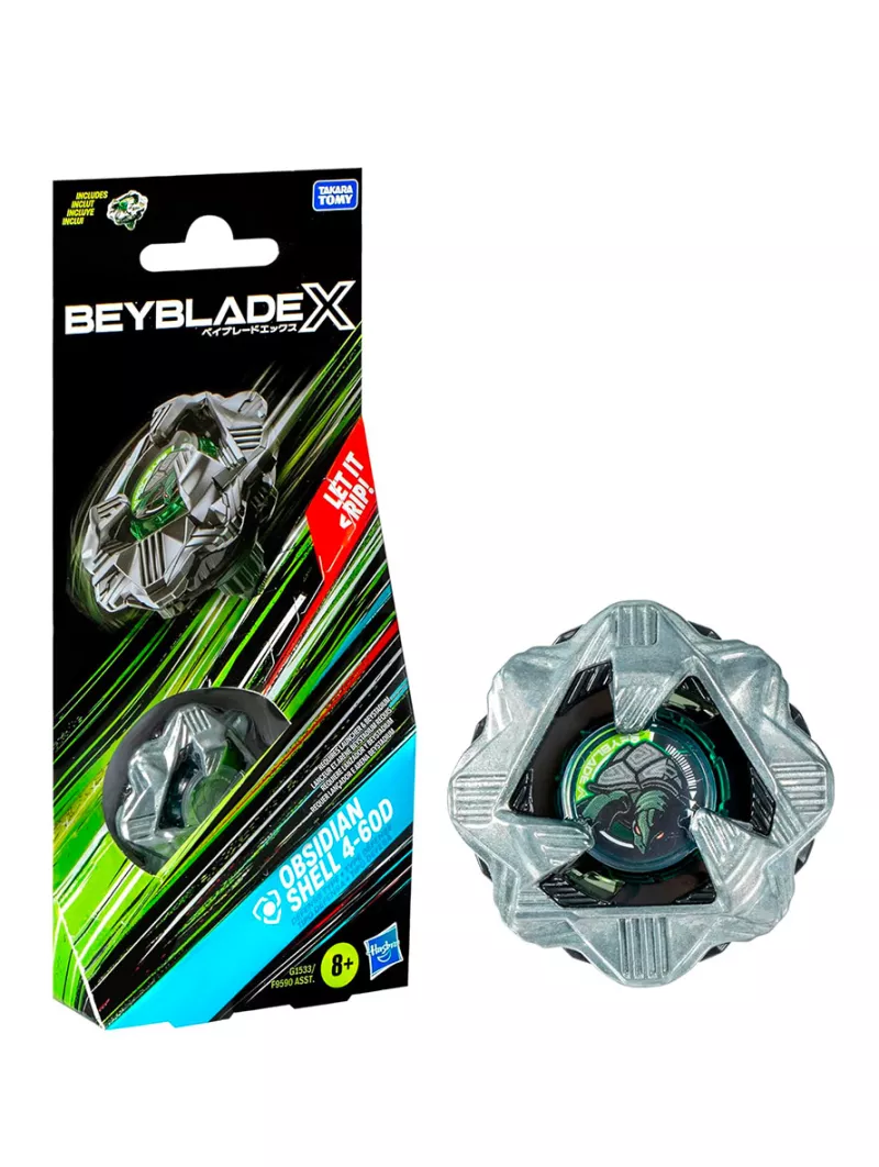 Obsidian Shell 4-60D Booster Pack Set - Beyblade X - Hasbro