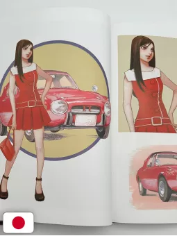 World Historic Cars & Pretty Girls Art Book Kei Toume - Edizione Giapponese
