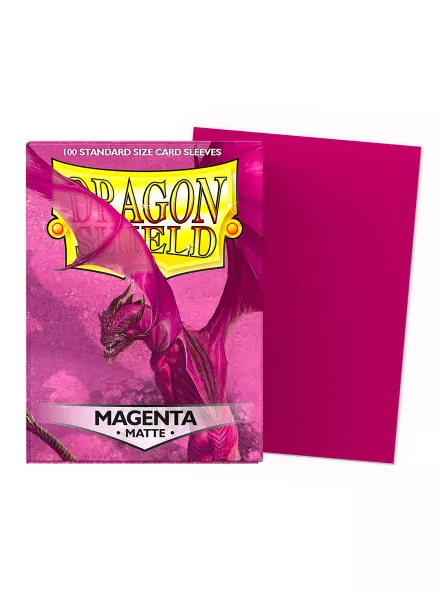 Dragon Shield Magenta Matte Card Sleeves (Standard Size)