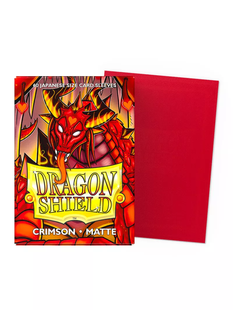 Dragon Shield Crimson Matte Card Sleeves (Japanese Size)