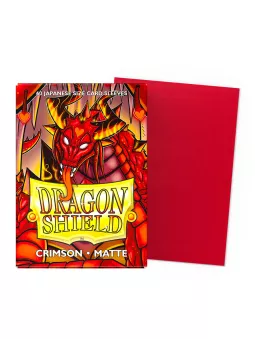 Dragon Shield Crimson Matte Card Sleeves (Japanese Size)