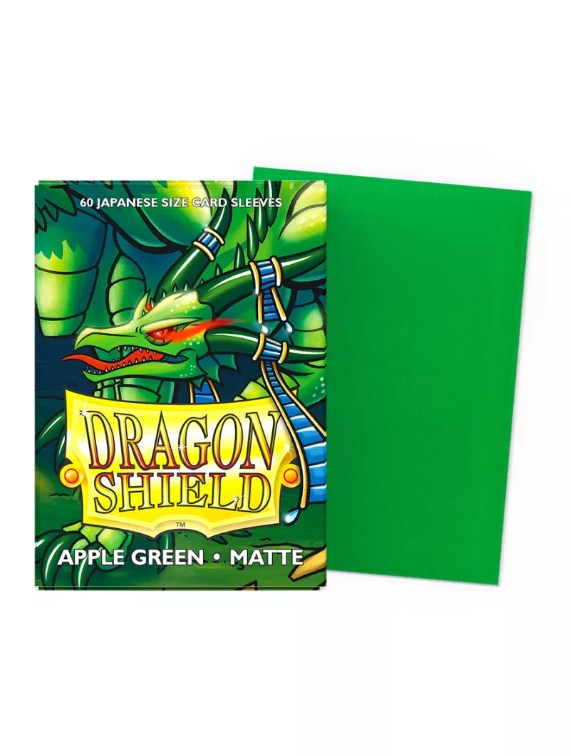 Dragon Shield Apple Green Matte Card Sleeves (Japanese Size)