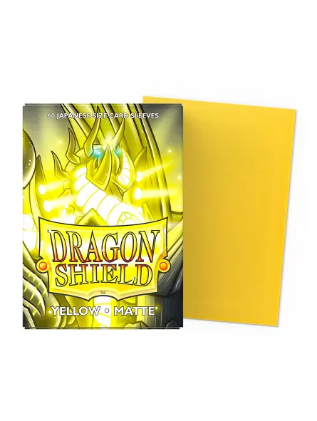 Dragon Shield Yellow Matte Card Sleeves (Japanese Size)