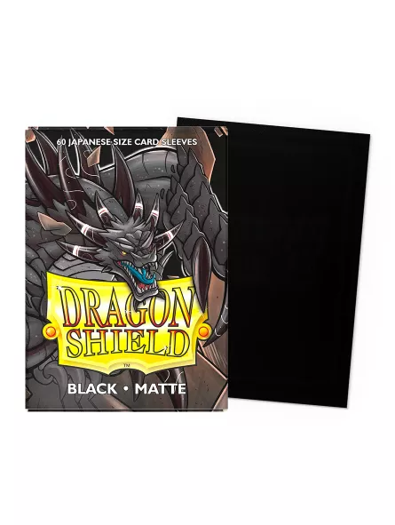 Dragon Shield Black Matte Card Sleeves (Japanese Size)