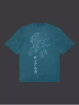 T-Shirt Dialga Acid Blue Pokémon Sinnoh Region - Dolly Noire