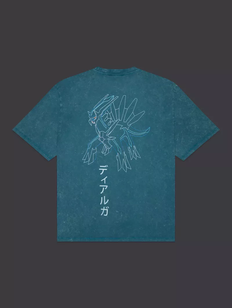 T-Shirt Dialga Acid Blue Pokémon Sinnoh Region - Dolly Noire