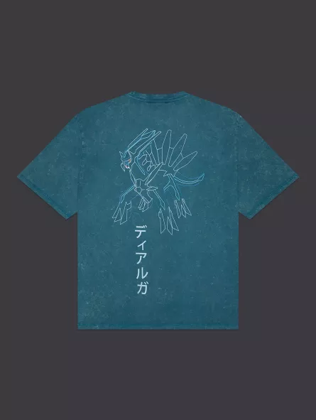 T-Shirt Dialga Acid Blue Pokémon Sinnoh Region - Dolly Noire
