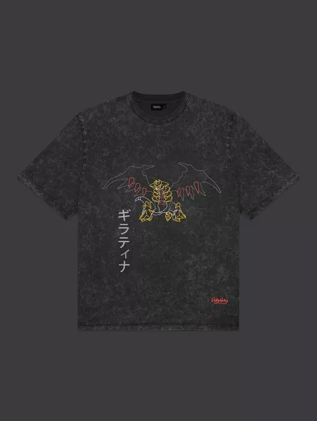 T-Shirt Giratina Acid Black Pokémon Sinnoh Region - Dolly Noire