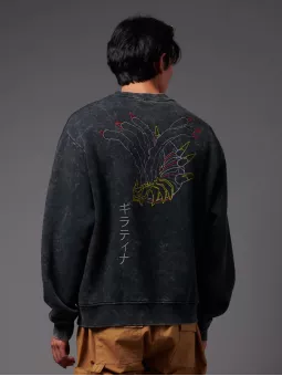 Crewneck Giratina Acid Black Pokémon Sinnoh Region - Dolly Noire