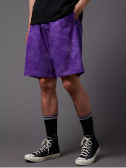 Shorts Palkia Techno Acid Lilac Pokémon Sinnoh Region - Dolly Noire