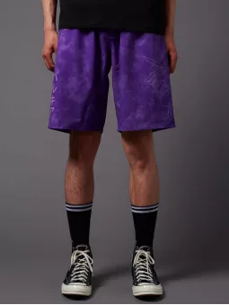 Shorts Palkia Techno Acid Lilac Pokémon Sinnoh Region - Dolly Noire
