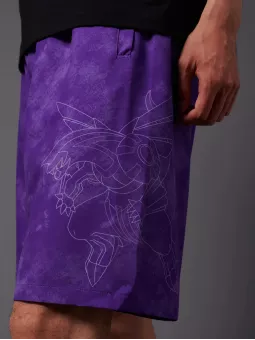 Shorts Palkia Techno Acid Lilac Pokémon Sinnoh Region - Dolly Noire