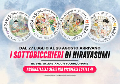 Su MangaYo! arrivano gli esclusivi sottobicchieri di Hirayasumi